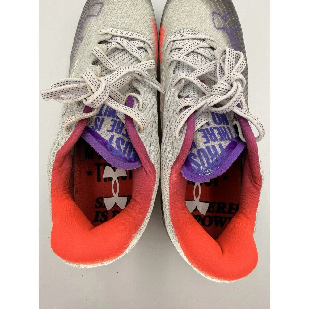 Under Armour Blur Smoke MC Football Cleats Halo Gray Purple Womens 9 3025123-100